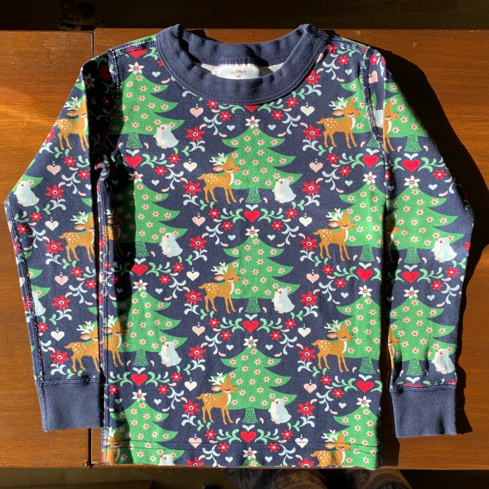 HANNA ANDERSSON Long Sleeve Shirt Christmas Holiday - 100% Organic Cotton